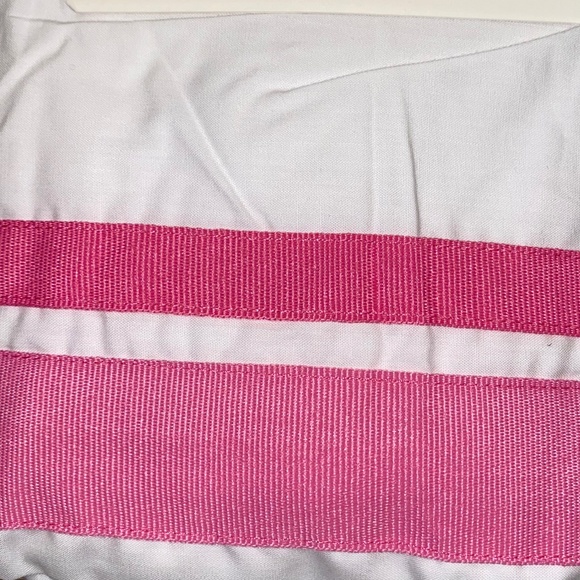 Harper Baby Bedding Crib Skirt (Pink/White) PBK - Picture 4 of 6